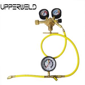 Nitrógeno 4500psi Regulador de alta presión de latón Regulador de gas G7/16 con medidores dobles y conector de 1/4" - Product Image 4