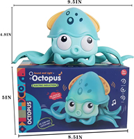 Jouet musical et lumineux USB pour bébés, pieuvre éducative en plastique, best-seller, idéale pour la remise des diplômes et Thanksgiving