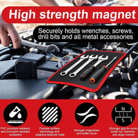 Tapis magnétique flexible et support pour outils pour mécaniciens, tapis magnétique professionnel antidérapant de 18 pouces