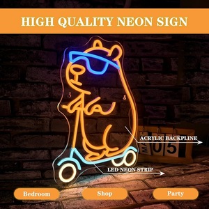 Insegna Luminosa LED ZODZ <span class=keywords><strong>Bada</strong></span> Bing Dimmerabile Decorazione Murale per Man Cave Camera da Letto Alimentata USB Merchandising Sopranos Arte Elettronica - Product Image 6