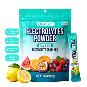 Электролитный порошок OEM, 30 пакетиков для быстрой гидратации, без сахара, смесь электролитов для быстрого восстановления жидкости в организме - Product Image 6