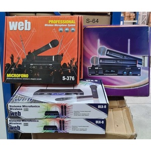 Web <b>Wireless</b> Microphone System S 376 Professional Dual Channel With <b>Receiver</b> And Two Handheld Mics For Live Performance - Product Image 1