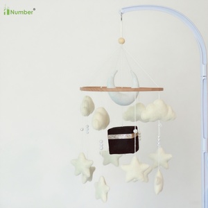 Baby Products 012 Months Toys Mecca <strong>Music</strong> Custom Muslim Quran Felt Islamic <strong>Cot</strong> <strong>Mobile</strong> with Moon Stars - Product Image 3