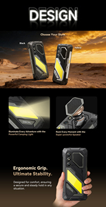 สมาร์ทโฟน Pilot 5 Oscal Rugged สีดำ/เหลือง หน้าจอ 6.67 นิ้ว HD+ 120Hz รองรับ 5G หน่วยความจำ 8+256GB ระบบปฏิบัติการ Android 16 รองรับการชาร์จเร็ว 33W พร้อม NFC - Product Image 2
