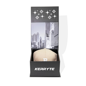 Scatola <span class=keywords><strong>Regalo</strong></span> per Cappello da Baseball Personalizzata 8x8x5 in Cartone Rigido di Lusso con Chiusura Magnetica e Goffratura in Lamina d'Oro - Product Image 6