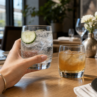 Verre à eau compact et transparent avec base lestée pour la restauration hôtelière, les banquets, les réceptions et les stations de boissons 186ml 330ml