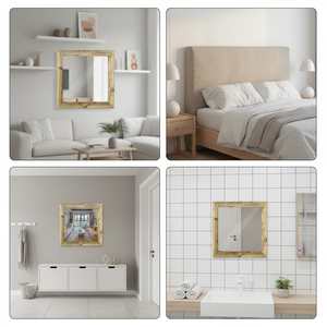 Specchio da Parete in Legno Massello Stile Antico Retrò per Camera da Letto Ragazze Negozio di Abbigliamento Specchio per Casa - Product Image 6