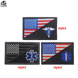 EE. UU. Bandera americana Rescate Bomberos Paramédico Médico Parche Bordado Suministros - Product Image 4