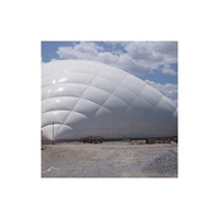 Estructura de membrana de arquitectura inflada por aire profesional, cúpula de campo de fútbol, diseño estructural inflable
