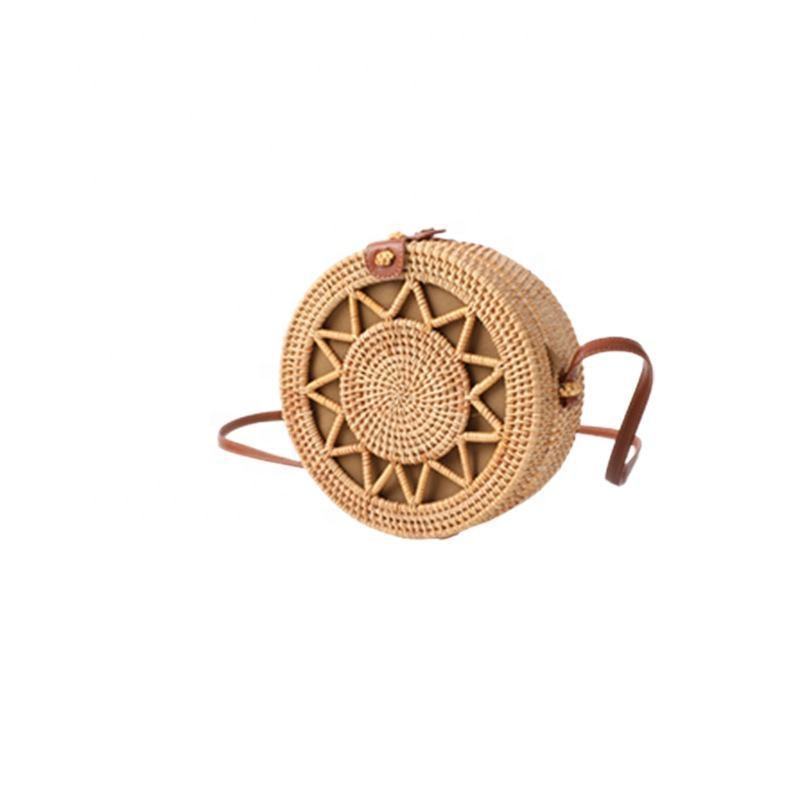 Alibaba Round Bamboo Bag Newest Handmade Vintage Natural