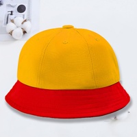 Topi Ember Sekolah Dasar Buatan Khusus Chibi Maruko-Chan Gaya Jepang Warna Kuning untuk Anak TK, Topi Lucu dengan Tulisan Cetak