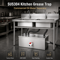 Séparateur de graisse et d'eau commercial SUS304 sur mesure pour cuisine, OEM ODM pour système de drainage des restaurants et des aires de restauration