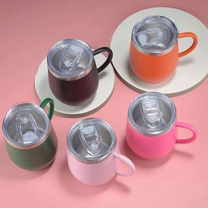 Gobelet à vin de 12 oz avec couvercles hermétiques, tasse à bière isolée sous vide, bouteille de voyage en acier inoxydable, tasse à café avec poignée - Product Image 3
