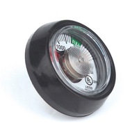3000PSI cadran 35MM NPT1/8 manomètre de bouteille d'oxygène médical avec caoutchouc noir utilisé sur le régulateur