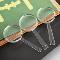 Plastic 40mm Handheld Acrylic Organic Glass Transparent High-Definition Integrated Magnifying Glass