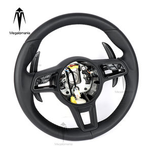 Convient pour Porsche 911 996 Cayenne 958 718 Boxster 918 Cayman Macans Panamera Taycan <span class=keywords><strong>GT3</strong></span> <span class=keywords><strong>RS</strong></span> 970 Carrera Volant en cuir - Product Image 5