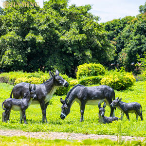 รูปปั้นแกะวัวลาสำหรับฟาร์มกลางแจ้งรูปปั้นไฟเบอร์กลาสขนาดเท่าสัตว์ซาฟารีรูปปั้นช้างกวางอัลปาก้า - Product Image 3