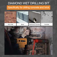 Broca de núcleo de diamante Arix profesional húmeda 60mm 180mm hormigón reforzado M22 1-1/4 rosca para perforación de pozos