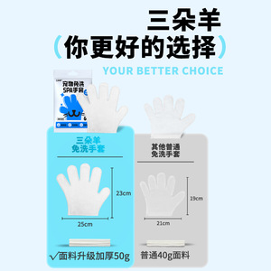 ถุงมือสปาสำหรับสัตว์เลี้ยงแบบไม่ต้องล้างออก สามแกะ เพ็ท นั่ว รินส์ 6 ชิ้น สำหรับทำความสะอาดและบำรุงผิวแมวและสุนัข ใช้ได้สองด้าน - Product Image 2