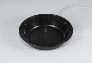 Contenedor Redondo Desechable de Plástico para Alimentos de 16oz, 24oz y 32oz con Tapa Hermética, Apto para Microondas, para Almuerzos - Product Image 3