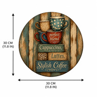 Plaque Métallique Vintage Rustique pour Tasses à Café Cappuccino Latte, Décoration Murale pour Cuisine de Ferme, Café, Bar à Café