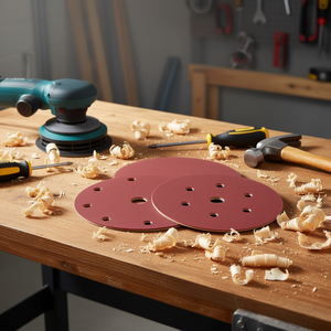 Disques abrasifs 100 mm en corindon avec trous pour ponceuse orbitale - Product Image 3