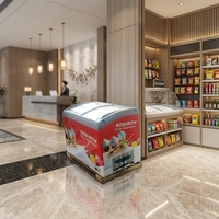 Congelador/Refrigerador Vitrina Exhibidora de Helados y Gelatos con Tapa de Cristal Personalizada, de Una Sola Temperatura, Económico y de Gran Venta