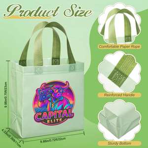 Custom Eco-Friendly <b>Large</b> Tote <b>Bags</b>, Reusable Polypropylene Non-Woven Grocery <b>Bags</b> with Logo for Promotions and <b>Gifts</b> - Product Image 4