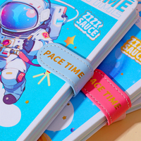 Carnet à couverture rigide 32K avec boucle magnétique, thème Astronaute Galaxie, 132 feuilles, planificateur quadrillé, cadeau scolaire pour enfants et garçons, papeterie en gros