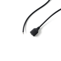 Câble Ethernet industriel blindé noir 8 conducteurs avec prise industrielle vers fil étamé nu, faisceau de câblage réseau pour équipement de surveillance CCTV
