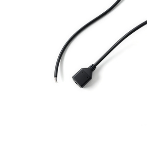 Câble Ethernet industriel blindé noir 8 conducteurs avec <span class=keywords><strong>prise</strong></span> industrielle vers fil étamé nu, faisceau de câblage réseau pour équipement de surveillance CCTV - Product Image 5