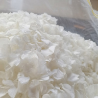 1kg putih kualitas terbaik dipilih tangan alami bunga kering yang diawetkan daun besar putih kelopak hidrangea untuk konfeti pernikahan