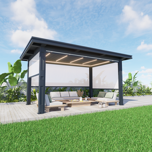 Stores à lames pour <span class=keywords><strong>panneau</strong></span> de toit en métal aluminium pergola Taille personnalisée 16x20 12x16 17x17 20x20 pieds - Product Image 1