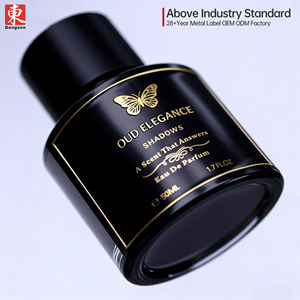 Custom profumo di lusso Premium Packaging durevole oro impermeabile in alluminio adesivo etichetta stampa UV su bottiglia di cosmetici - Product Image 4
