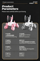 Perro Robot de Ocho Ruedas, Educativo, de Plástico, Inteligente, con Sonido y Luz Activados por Voz