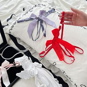 Sexy Open Crotch Thong with Massage Pearls, Transparent Lace <strong>Women's</strong> Erotic T-Back Lingerie, No Need to Remove Hot Panties - Product Image 1