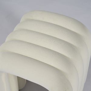 Taburete arqueado de gamuza <span class=keywords><strong>para</strong></span> el hogar moderno, reposapiés bajo de forma especial <span class=keywords><strong>para</strong></span> sala de estar, dormitorio, cambio de zapatos, tela al por mayor - Product Image 2