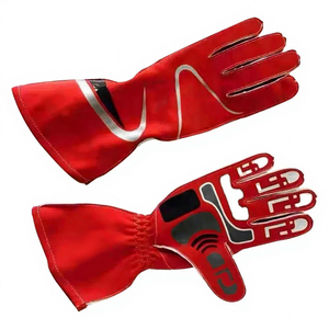 Guantes de Carreras Rojos de Dedo Completo con Revestimiento de PU, Diseño Antideslizante para Ciclismo al Aire Libre, Impresión por Sublimación Unisex - Product Image 1