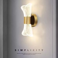 Lampe murale LED en acrylique, style nordique, pour chambre à coucher, chevet, salon, éclairage intérieur