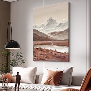 Hand Painted Oil Painting Abstract Landscape Large Size Modern Minimalist Style Wall <b>Art</b> For Living Room Entryway Decor - Product Image 2