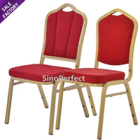 Chaises de salle à manger en métal pour hôtels, mariages, banquets, réunions VIP, restaurants, événements, fêtes, églises