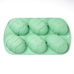 Moule à pâtisserie en silicone de nouvelle conception à six trous en forme de <span class=keywords><strong>lapin</strong></span> et d'œuf de Pâques pour les rassemblements familiaux ou entre amis, outils de pâtisserie - Product Image 6