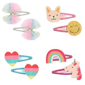 Venta al por Mayor de Lindos Pasadores para el Cabello para Niños, Accesorios para el Cabello, Lazos, Arcoíris, Unicornio, Corazón, Brillantina Colorida, Juego de Pinzas para el Cabello - Product Image 6