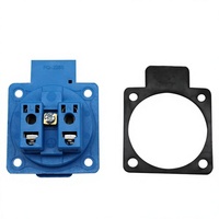 Prise de courant AC étanche IP44 norme européenne 16A, prise électrique industrielle 250V avec contacts en cuivre pour usage domestique