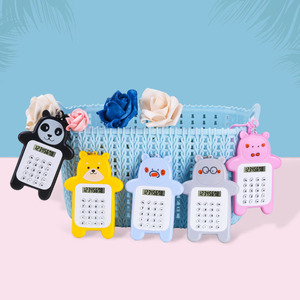 Calculatrice Ours Mini Mignonne en Forme de Dessin Animé, Porte-clés, 8 Chiffres, Alimentée par Piles, Cadeau pour Étudiants - Product Image 4