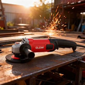 Профессиональная электрическая угловая шлифмашина GLGW с проводным подключением, металлический корпус, щеточный двигатель, 8500 об/мин, с выключателем-триггером (слайдер/педаль), для DIY и промышленного использования - Product Image 1