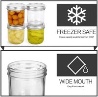 Bocal en verre de 10 oz pour le stockage des aliments ménagers disponible avec couvercle fendu en deux pièces et bande ou une pièce emballée dans un carton