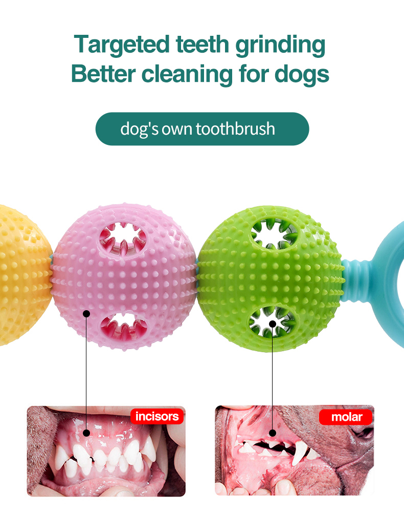 Hot Selling Pets Toys Molar Ball Deep Cleaning Of Teeth Massage Gums Bite Resistant Safety Toy For Dog