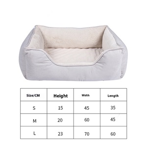 개집 친환경 애완 동물 둥지 겨울 개 침대 따뜻한 마사지 웨이브 스폰지 솔리드 패턴 천 연중 사용 도매 - Product Image 4