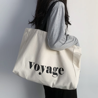 Sac à provisions en toile de coton personnalisable de style rétro américain Sac de plage écologique Motif d'écran populaire pour la publicité